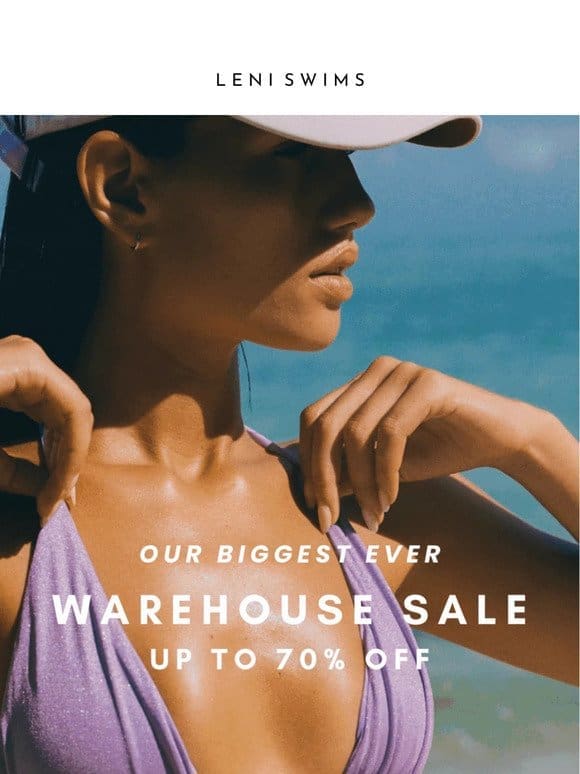 UP TO 70% OFF WAREHOUSE SALE: NOW LIVE