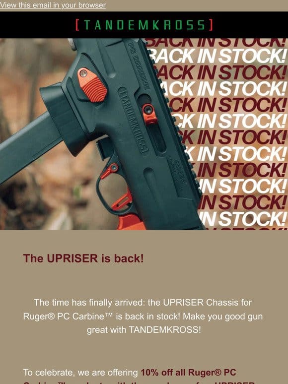 UPRISER for PC Carbine™ is BACK!