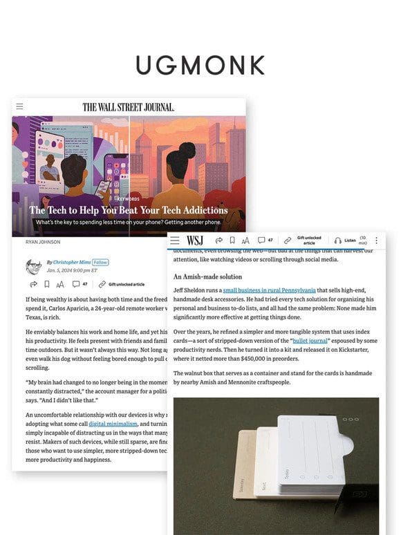 Ugmonk featured in the WSJ!