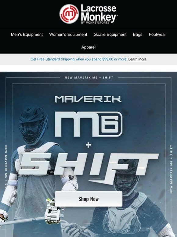 Unleash Confidence: Maverik M6 & Shift Lacrosse Protective Gear – Maximum Defense， Maximum Style!  ️