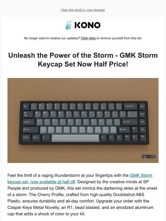 Unleash the Power of the Storm – GMK Storm Keycap Set Now Half Price!