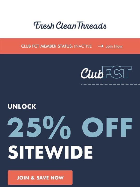 Unlock 25% OFF sitewide.