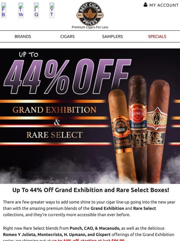 Up To 44% Off Grand Exhibition and Rare Select Boxes
