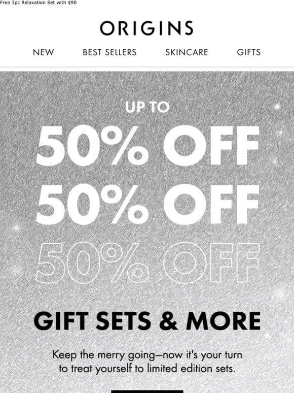 Up To 50% OFF Gift Sets—Keep The Merry Going!