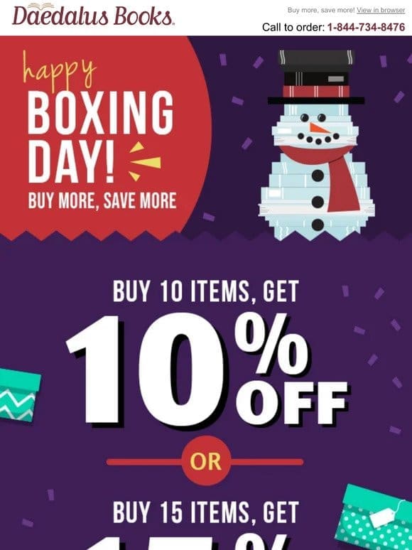 Up to 20% Off! Happy Boxing Day!