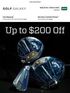Up to $200 off Callaway Paradym woods & irons