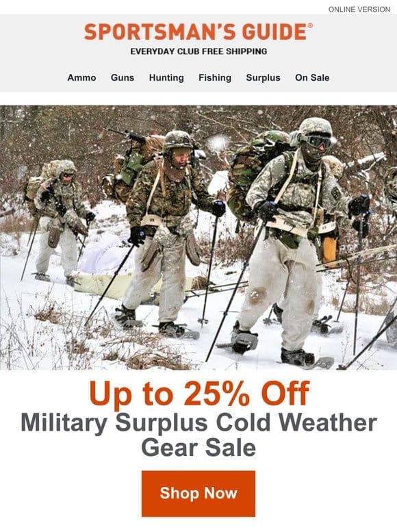 Up to 25% Off ❄ Cold Weather Gear Sale