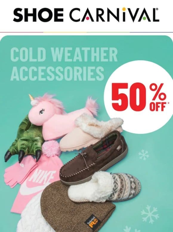 Up to 50% off cozy styles for toasty toes ❄️