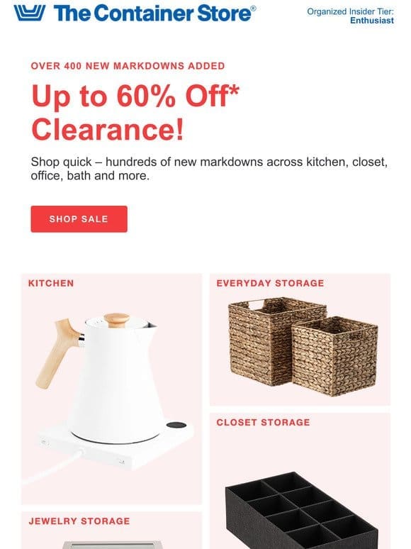 Up to 60% O-F-F: Clearance