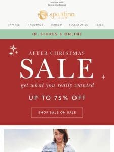 Up to 75% Off SALE