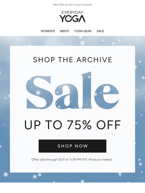 Up to 75% off Continues