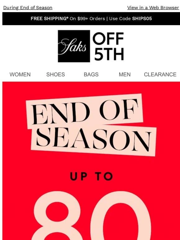 Up to 80% OFF coats， boots， accessories and more