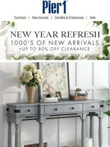 Up to 80% Off Sitewide: New Year， New Décor!