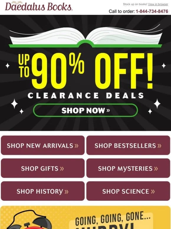 Up to 90% Off Clearance Deals!