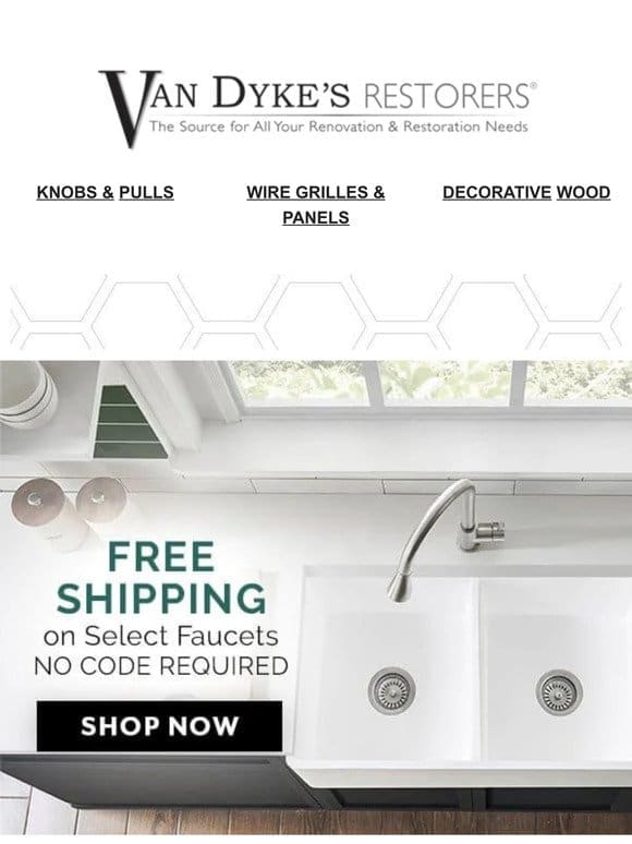 Update Your Faucets and Save with Free Shipping