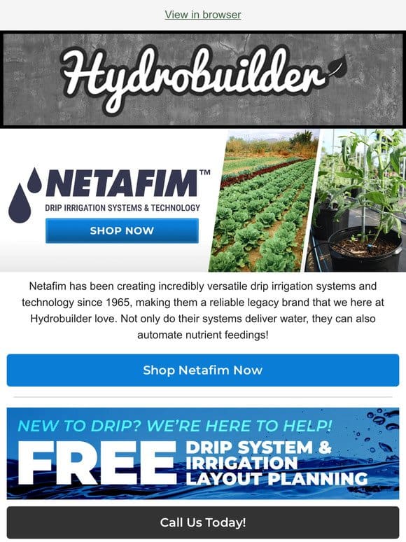 Upgrade Your Irrigation with Netafim!