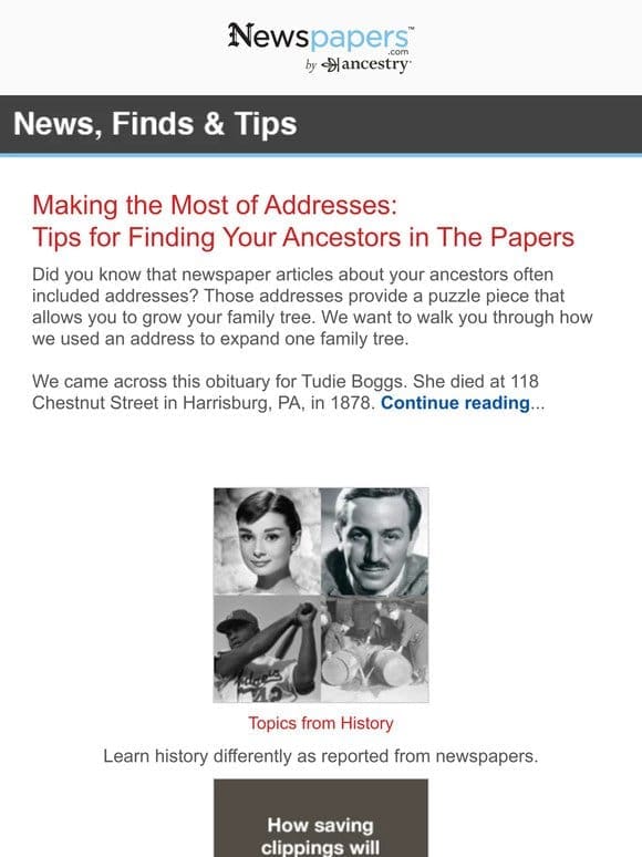 Using addresses to find your ancestors