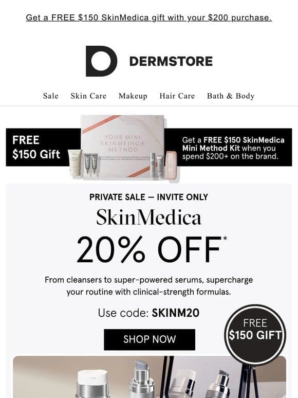 VIP Access: 20% off SkinMedica’s head-to-toe skin-fortifying formulas