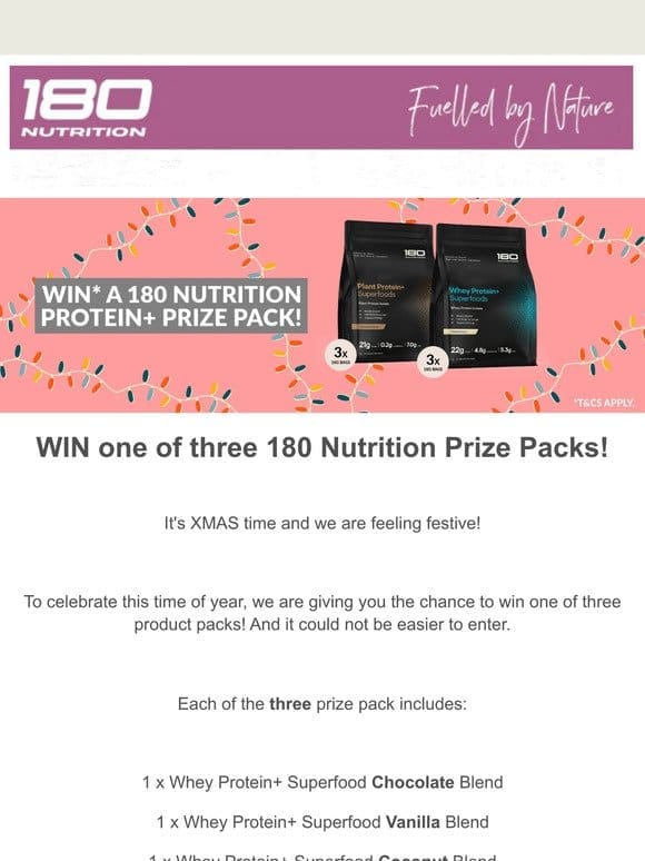 WIN 3 x 180 Nutrition product packs