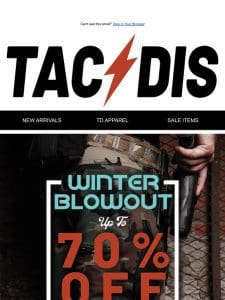 WINTER BLOWOUT UP TO 70% OFF ITEMS