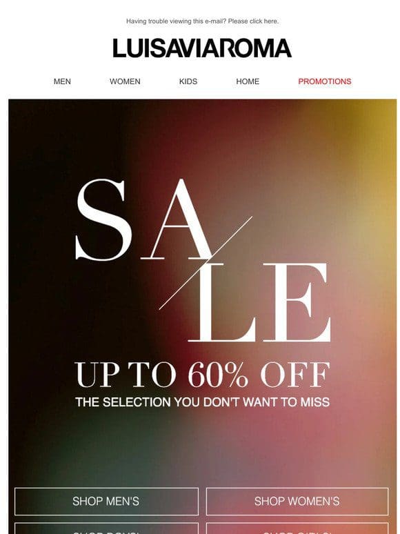 WINTER SALE: UP TO 60% OFF