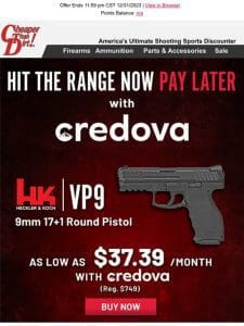 Wallet Hurting From Christmas? Get a HK VP9 Only $37.39 a Month!