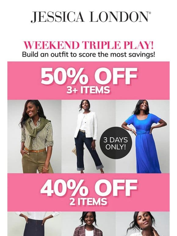 Weekend Savings are here!   Get Up to 50% Off TODAY: