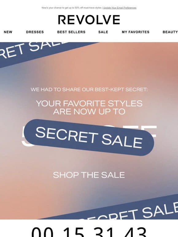 We’re Spilling This Secret Sale