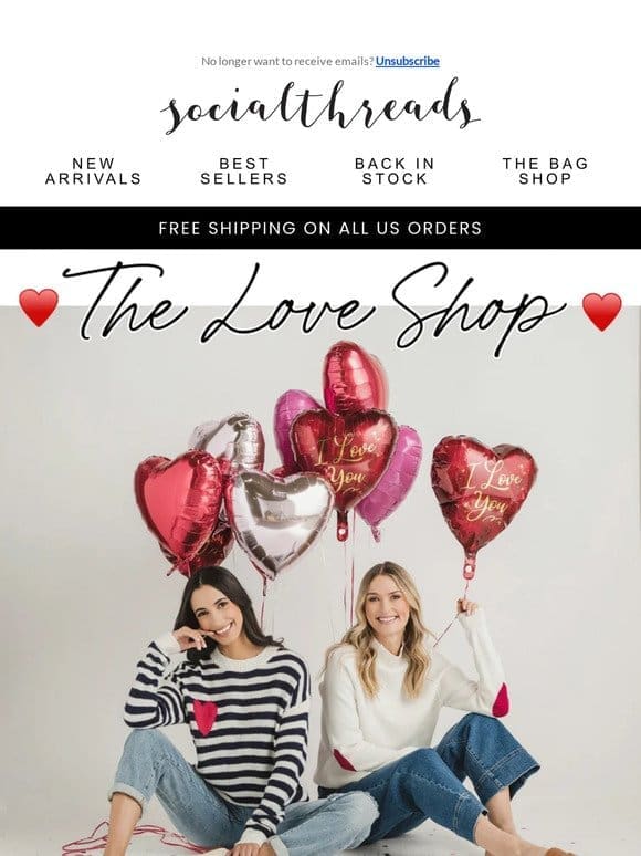 We’re crushing on this new drop! ❤️ Our Love Shop is NOW LIVE.