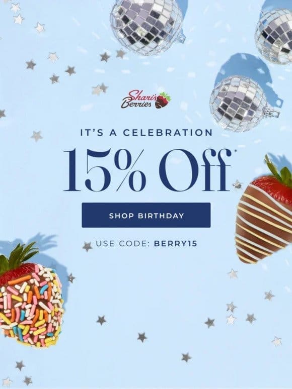 Winter Birthday Magic: 15% Off Sweet Delights