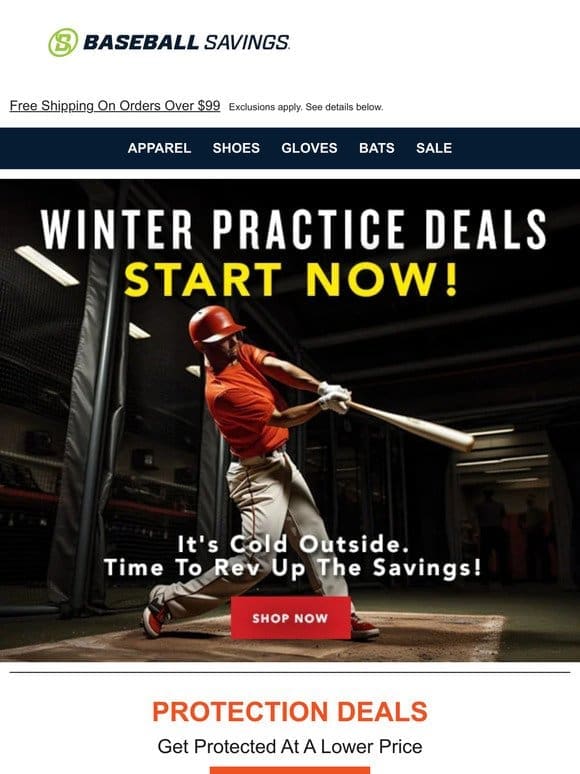 Winter Practice Deals Start Now!