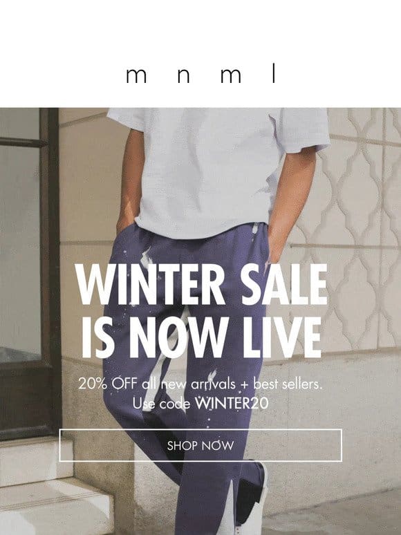 Winter Sale: 20% OFF 100+ styles