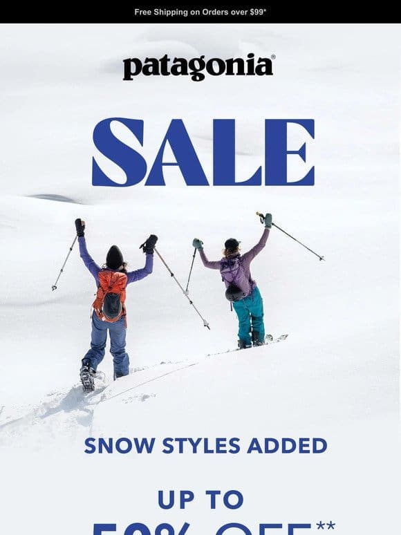 Winter sale: Now up to 50% off