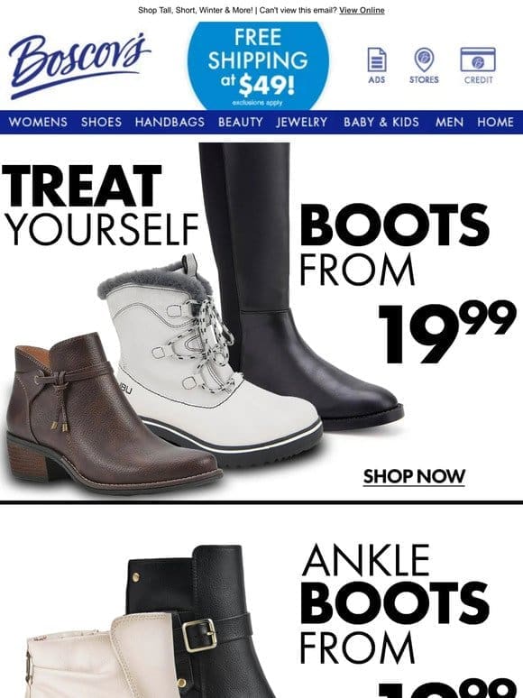 Womens Boots From $19.99