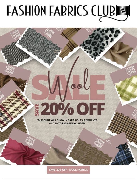 Wool Fabrics Sale is HERE