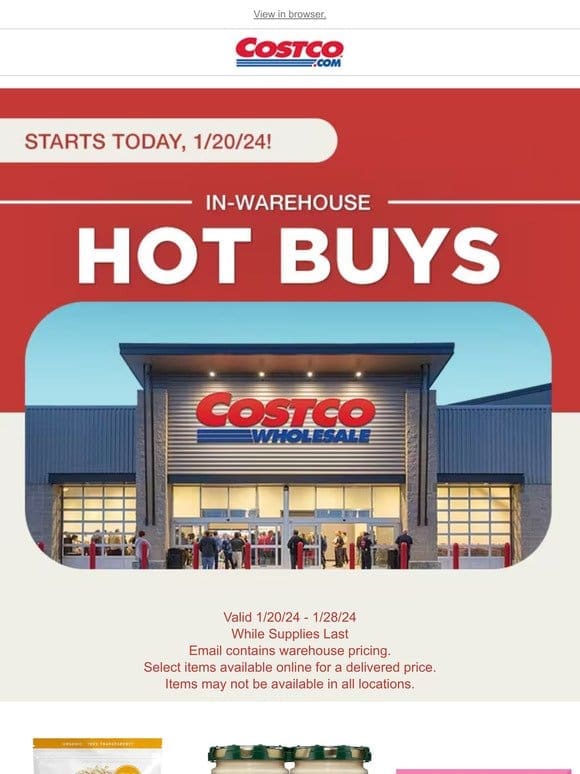Your In-Warehouse Hot Buys Start NOW!