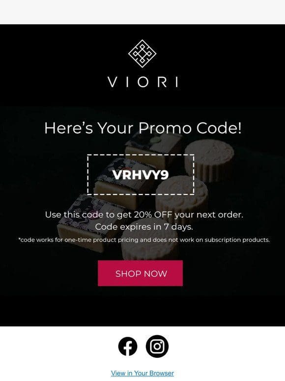 Your promo code update