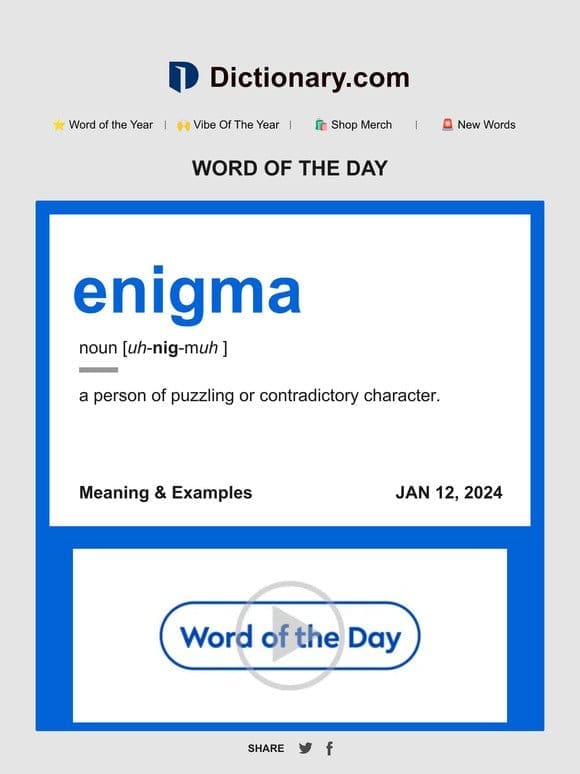enigma | Word of the Day