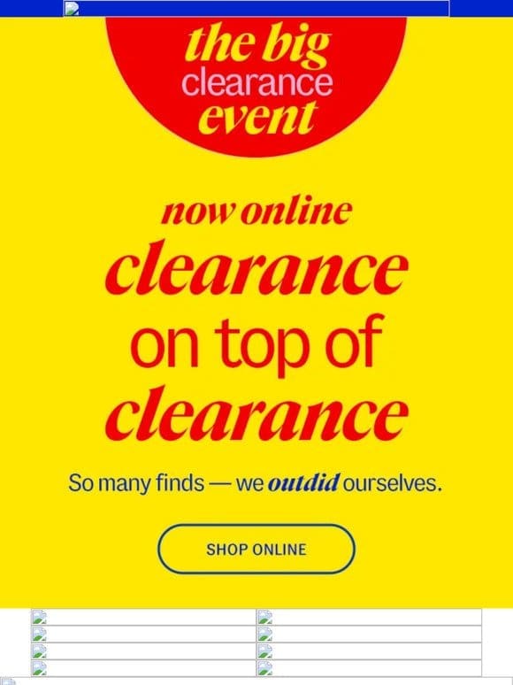 it’s clearance on TOP of clearance (!!!)