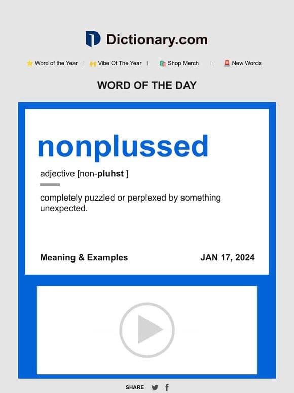 nonplussed | Word of the Day