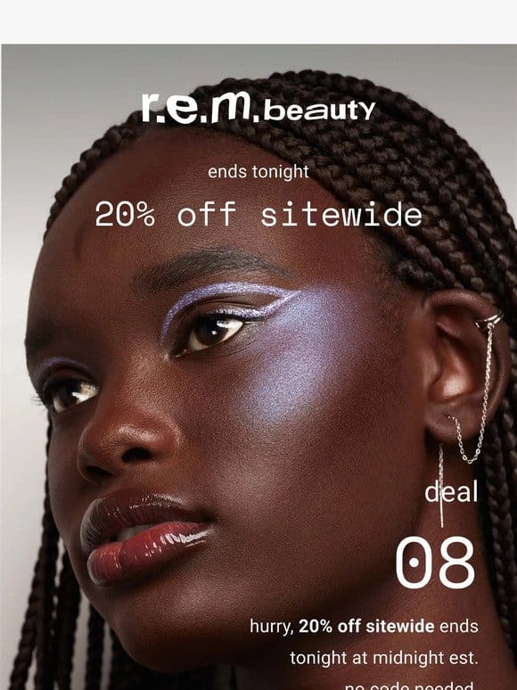 one more day: 20% off sitewide