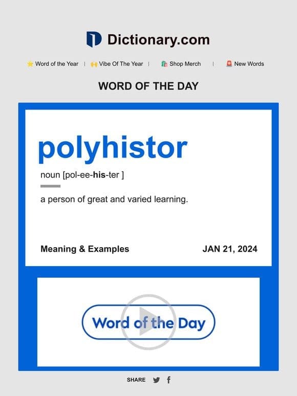 polyhistor | Word of the Day