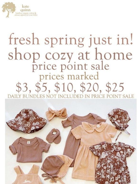 shop cozy from home FRESH SPRING + price point sale!