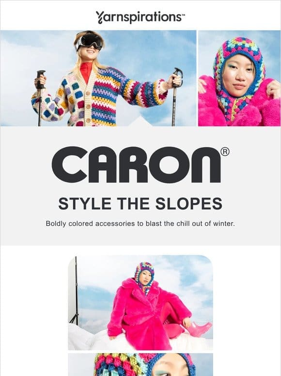 ski in style: cozy up with Caron patterns ⛷️