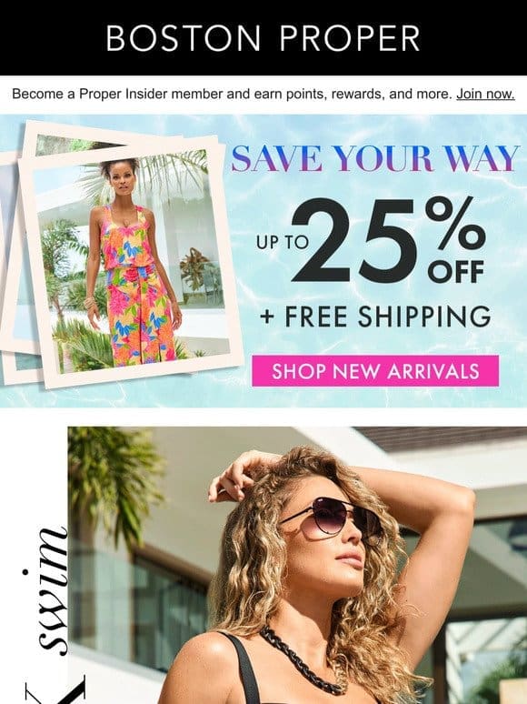 up to 25% OFF the New Resort Edit + FREE SHIPPING
