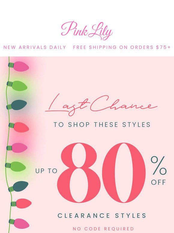 up to 80% OFF 150+ styles