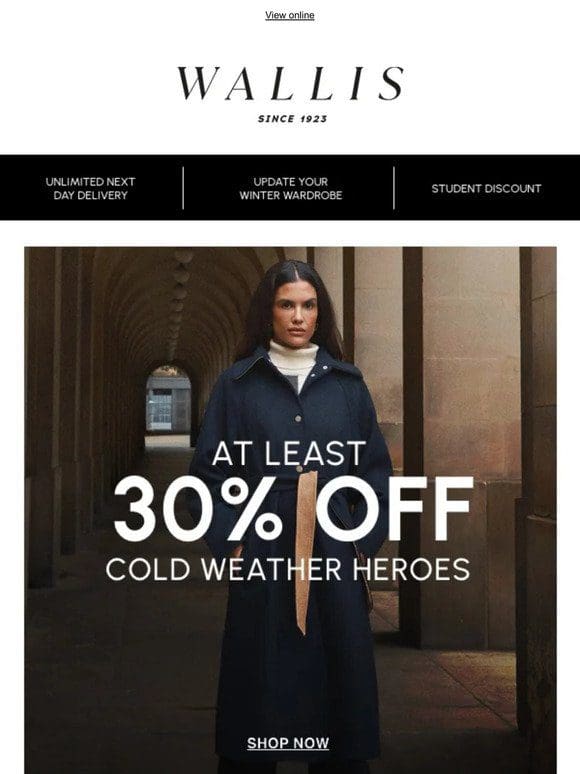 — Get at least 30% off your cold-weather heroes