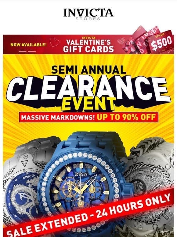 ⌚ONLY 24 HOURS SEMI-ANNUAL CLEARANCE Sale Extended❗