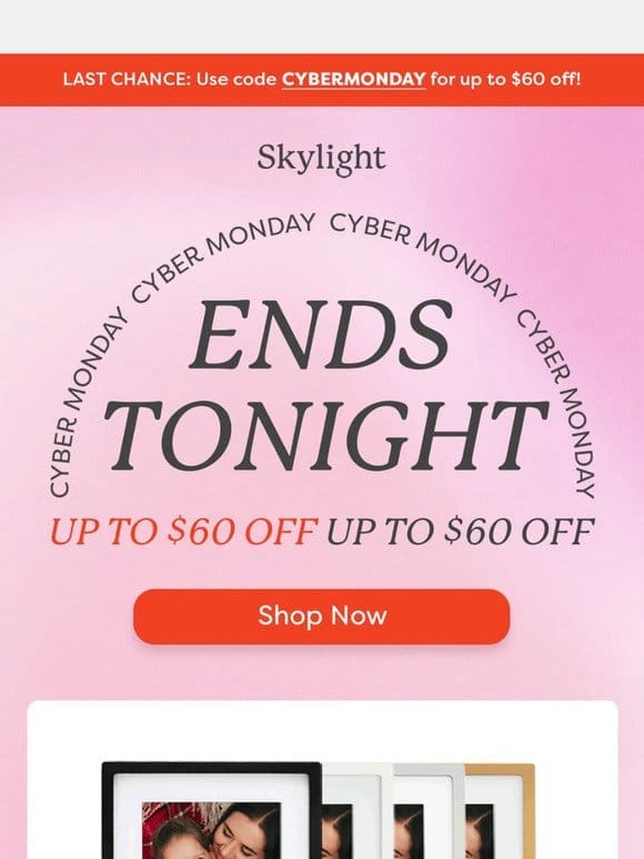 ⌛ Up to $60 OFF – Cyber Monday ENDS TONIGHT