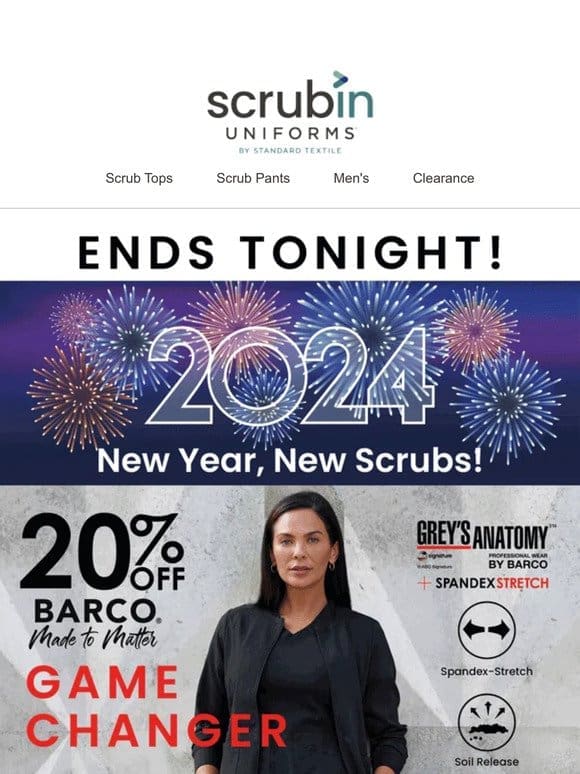 ⌛️ Last day to save 20% off Barco Uniforms.